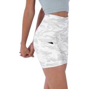 imageODODOS Womens Tummy Control Yoga Shorts 20 with Pockets High Waist Athletic Workout Shorts5quot  8quot  10quot InseamWhite Camo