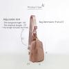 imageODODOS Daily Sling Bag with Adjustable Straps Crossbody Chest Bag Lightweight Small Backpack for Casual Traveling HikingBrown