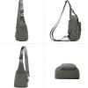 imageODODOS Daily Sling Bag with Adjustable Straps Crossbody Chest Bag Lightweight Small Backpack for Casual Traveling HikingCharcoal