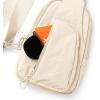 imageODODOS Daily Sling Bag with Adjustable Straps Crossbody Chest Bag Lightweight Small Backpack for Casual Traveling HikingIvory