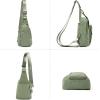 imageODODOS Daily Sling Bag with Adjustable Straps Crossbody Chest Bag Lightweight Small Backpack for Casual Traveling HikingSage Grey