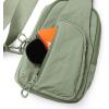 imageODODOS Daily Sling Bag with Adjustable Straps Crossbody Chest Bag Lightweight Small Backpack for Casual Traveling HikingSage Grey