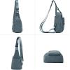 imageODODOS Daily Sling Bag with Adjustable Straps Crossbody Chest Bag Lightweight Small Backpack for Casual Traveling HikingTeal Blue