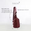 imageODODOS Daily Sling Bag with Adjustable Straps Crossbody Chest Bag Lightweight Small Backpack for Casual Traveling HikingWine