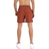 imageODODOS Mens Athletic Shorts with Pockets 5quot  7quot Inseam Quick Dry Lightweight Workout Gym Running ShortsRust