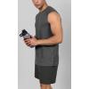imageODODOS Mens Quick Dry Athletic Tank Tops UPF 50 Sun Protection SPF Workout Sleeveless Muscle ShirtsCharcoal Heather
