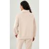 imageODODOS Modal Soft Split Hem Turtleneck Sweatshirts for Women Long Sleeve Casual Pullover TopBeige