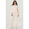imageODODOS Modal Soft Split Hem Turtleneck Sweatshirts for Women Long Sleeve Casual Pullover TopIvory