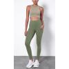 imageODODOS ODTHERMAL Womens Fleece Lined Yoga Pants with Pockets  25quot  28quot High Waisted Warm Workout LeggingsDark Olive