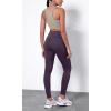 imageODODOS ODTHERMAL Womens Fleece Lined Yoga Pants with Pockets  25quot  28quot High Waisted Warm Workout LeggingsDark Purple