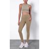 imageODODOS ODTHERMAL Womens Fleece Lined Yoga Pants with Pockets  25quot  28quot High Waisted Warm Workout LeggingsLight Brown