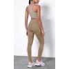imageODODOS ODTHERMAL Womens Fleece Lined Yoga Pants with Pockets  25quot  28quot High Waisted Warm Workout LeggingsLight Brown