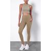 imageODODOS ODTHERMAL Womens Fleece Lined Yoga Pants with Pockets  25quot  28quot High Waisted Warm Workout LeggingsLight Brown