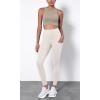 imageODODOS ODTHERMAL Womens Fleece Lined Yoga Pants with Pockets  25quot  28quot High Waisted Warm Workout LeggingsOat Milk