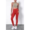 imageODODOS ODTHERMAL Womens Fleece Lined Yoga Pants with Pockets  25quot  28quot High Waisted Warm Workout LeggingsRed