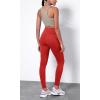 imageODODOS ODTHERMAL Womens Fleece Lined Yoga Pants with Pockets  25quot  28quot High Waisted Warm Workout LeggingsRed