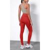 imageODODOS ODTHERMAL Womens Fleece Lined Yoga Pants with Pockets  25quot  28quot High Waisted Warm Workout LeggingsRed