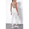 imageODODOS ODTHERMAL Womens Fleece Lined Yoga Pants with Pockets  25quot  28quot High Waisted Warm Workout LeggingsWhite