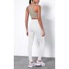 imageODODOS ODTHERMAL Womens Fleece Lined Yoga Pants with Pockets  25quot  28quot High Waisted Warm Workout LeggingsWhite