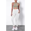imageODODOS ODTHERMAL Womens Fleece Lined Yoga Pants with Pockets  25quot  28quot High Waisted Warm Workout LeggingsWhite