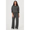 imageODODOS Womens Modal Soft Cinchable Sweatshirts Half Zipper Funnel Neck Oversize Pullover with PocketsCharcoal