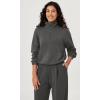 imageODODOS Womens Modal Soft Cinchable Sweatshirts Half Zipper Funnel Neck Oversize Pullover with PocketsCharcoal