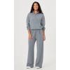 imageODODOS Womens Modal Soft Cinchable Sweatshirts Half Zipper Funnel Neck Oversize Pullover with PocketsGrey Blue