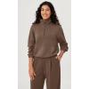 imageODODOS Womens Modal Soft Cinchable Sweatshirts Half Zipper Funnel Neck Oversize Pullover with PocketsNutria