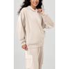 imageODODOS Womens Modal Soft Oversized Hoodies Long Sleeve Hooded Sweatshirts Pullover Top with Kangaroo PocketIvory