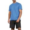 imageODODOS Mens Quick Dry Short Sleeve Shirts UPF 50 Sun Protection SPF Athletic Tops Workout TShirtsSky Blue