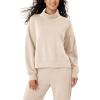 imageODODOS Modal Soft Split Hem Turtleneck Sweatshirts for Women Long Sleeve Casual Pullover TopBeige