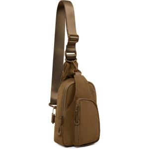 imageODODOS Daily Sling Bag with Adjustable Straps Crossbody Chest Bag Lightweight Small Backpack for Casual Traveling HikingGolden Brown