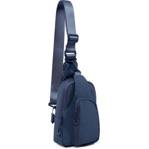 imageODODOS Daily Sling Bag with Adjustable Straps Crossbody Chest Bag Lightweight Small Backpack for Casual Traveling HikingPageant Blue