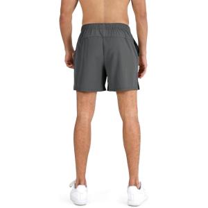 imageODODOS Mens Athletic Shorts with Pockets 5quot  7quot Inseam Quick Dry Lightweight Workout Gym Running ShortsGray