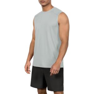 imageODODOS Mens Quick Dry Athletic Tank Tops UPF 50 Sun Protection SPF Workout Sleeveless Muscle ShirtsGrey