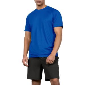 imageODODOS Mens Quick Dry Short Sleeve Shirts UPF 50 Sun Protection SPF Athletic Tops Workout TShirtsRoyal