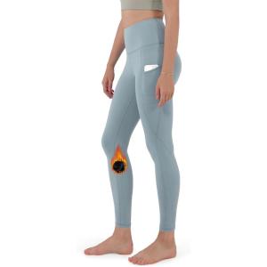 imageODODOS ODTHERMAL Womens Fleece Lined Yoga Pants with Pockets  25quot  28quot High Waisted Warm Workout LeggingsChambray