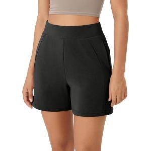 imageODODOS Womens Modal Soft Casual Shorts with Pockets High Waist Comfy Lounge Shorts 5quot InseamBlack