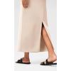 imageODODOS Modal Soft Maxi Skirt for Women Back Slit High Waist Casual Long Pencil SkirtsBeige
