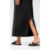 imageODODOS Modal Soft Maxi Skirt for Women Back Slit High Waist Casual Long Pencil SkirtsBlack