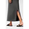 imageODODOS Modal Soft Maxi Skirt for Women Back Slit High Waist Casual Long Pencil SkirtsCharcoal