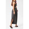 imageODODOS Modal Soft Maxi Skirt for Women Back Slit High Waist Casual Long Pencil SkirtsCharcoal