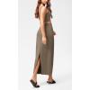 imageODODOS Modal Soft Maxi Skirt for Women Back Slit High Waist Casual Long Pencil SkirtsEspresso
