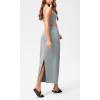 imageODODOS Modal Soft Maxi Skirt for Women Back Slit High Waist Casual Long Pencil SkirtsGrey Blue