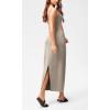 imageODODOS Modal Soft Maxi Skirt for Women Back Slit High Waist Casual Long Pencil SkirtsKhaki