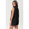 imageODODOS Modal Soft Mock Neck Tank Tops for Women Sleeveless Sweater Vest Casual Turtleneck Pullover TopBlack