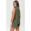 imageODODOS Modal Soft Mock Neck Tank Tops for Women Sleeveless Sweater Vest Casual Turtleneck Pullover TopDark Sage