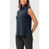 imageODODOS Modal Soft Mock Neck Tank Tops for Women Sleeveless Sweater Vest Casual Turtleneck Pullover TopNavy