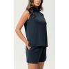 imageODODOS Modal Soft Mock Neck Tank Tops for Women Sleeveless Sweater Vest Casual Turtleneck Pullover TopNavy
