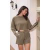 imageODODOS Modal Soft Relaxed Shorts for Women Adjustable Shockcord High Waist Casual Shorts with PocketsEspresso